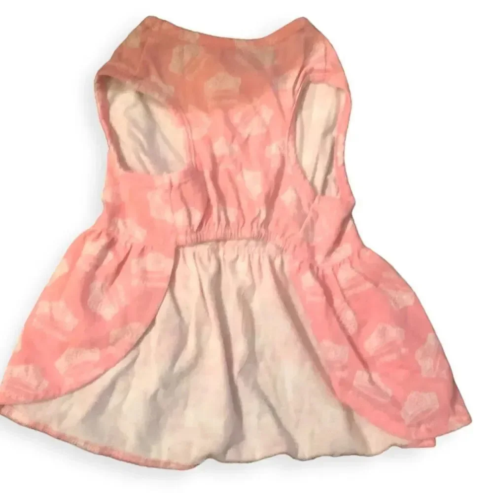Coco Lane Couture Princess, Crowns, Pink Satin Gem Bow Puppy/Dog Dress, Medium